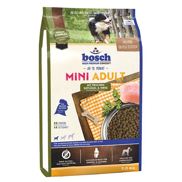 Bosch Hundefutter Mini Adult Geflügel & Hirse