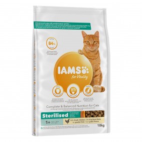 IAMS for Vitality für sterilisierte Katzen mit frischem Huhn 10kg