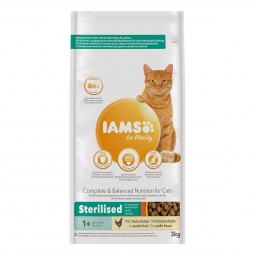 IAMS for Vitality für sterilisierte Katzen mit frischem Huhn 3kg